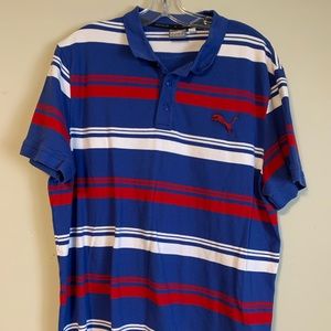 Blue and Red Puma Polo Shirt